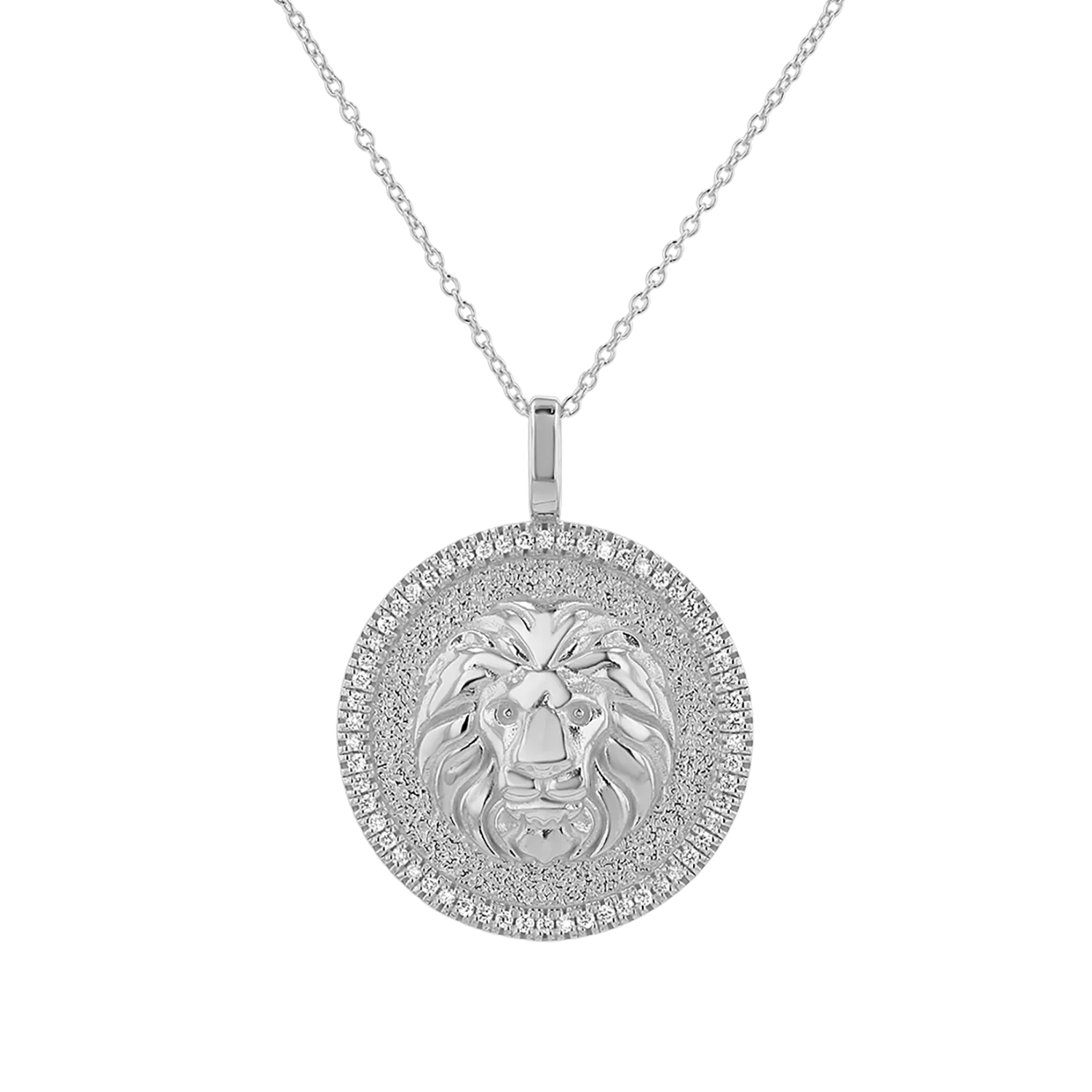 Diamond Zodiac Coin Medallion Necklace