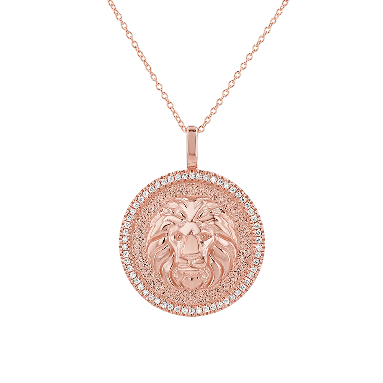 Diamond Zodiac Coin Medallion Necklace