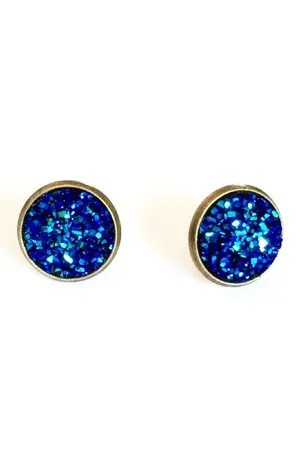 Druzy Earring - Blue