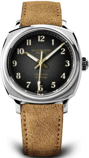 Duckworth Prestex Verimatic Black Fume Beige Suede Watch