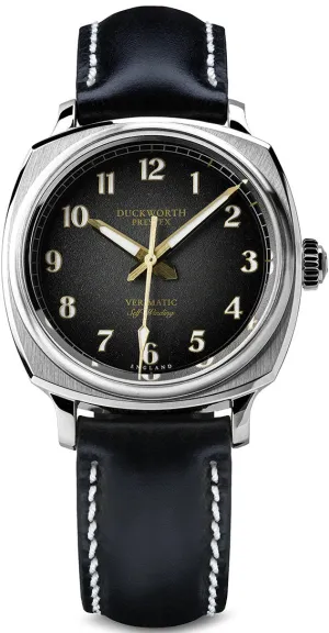 Duckworth Prestex Verimatic Black Fume Black Leather Watch