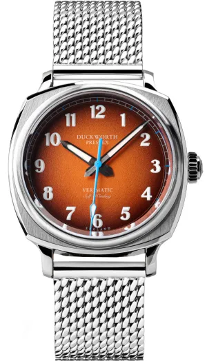 Duckworth Prestex Verimatic Orange Fume Mesh Bracelet Watch