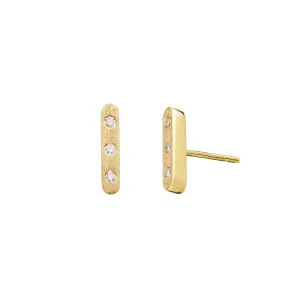 Dunes White Diamond Stud Earrings