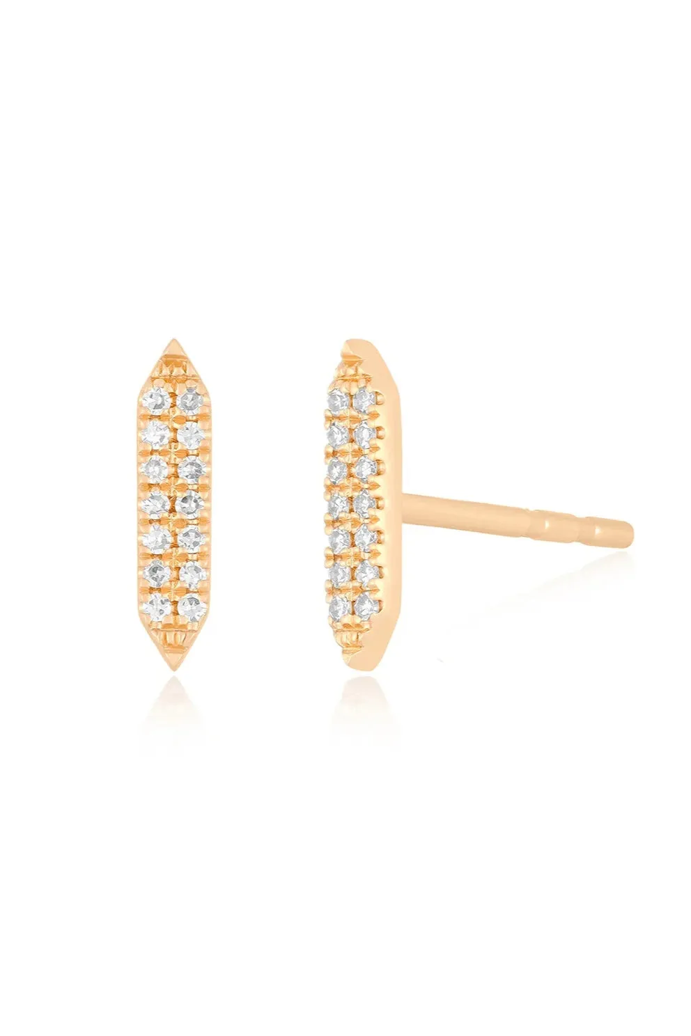 EF Collection Pavé Diamond "On Point" Stud Earring