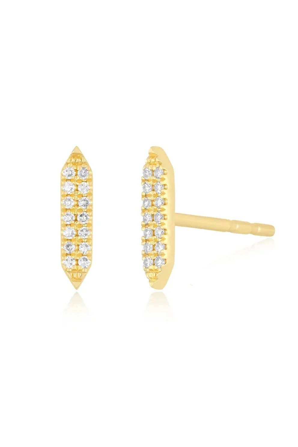 EF Collection Pavé Diamond "On Point" Stud Earring