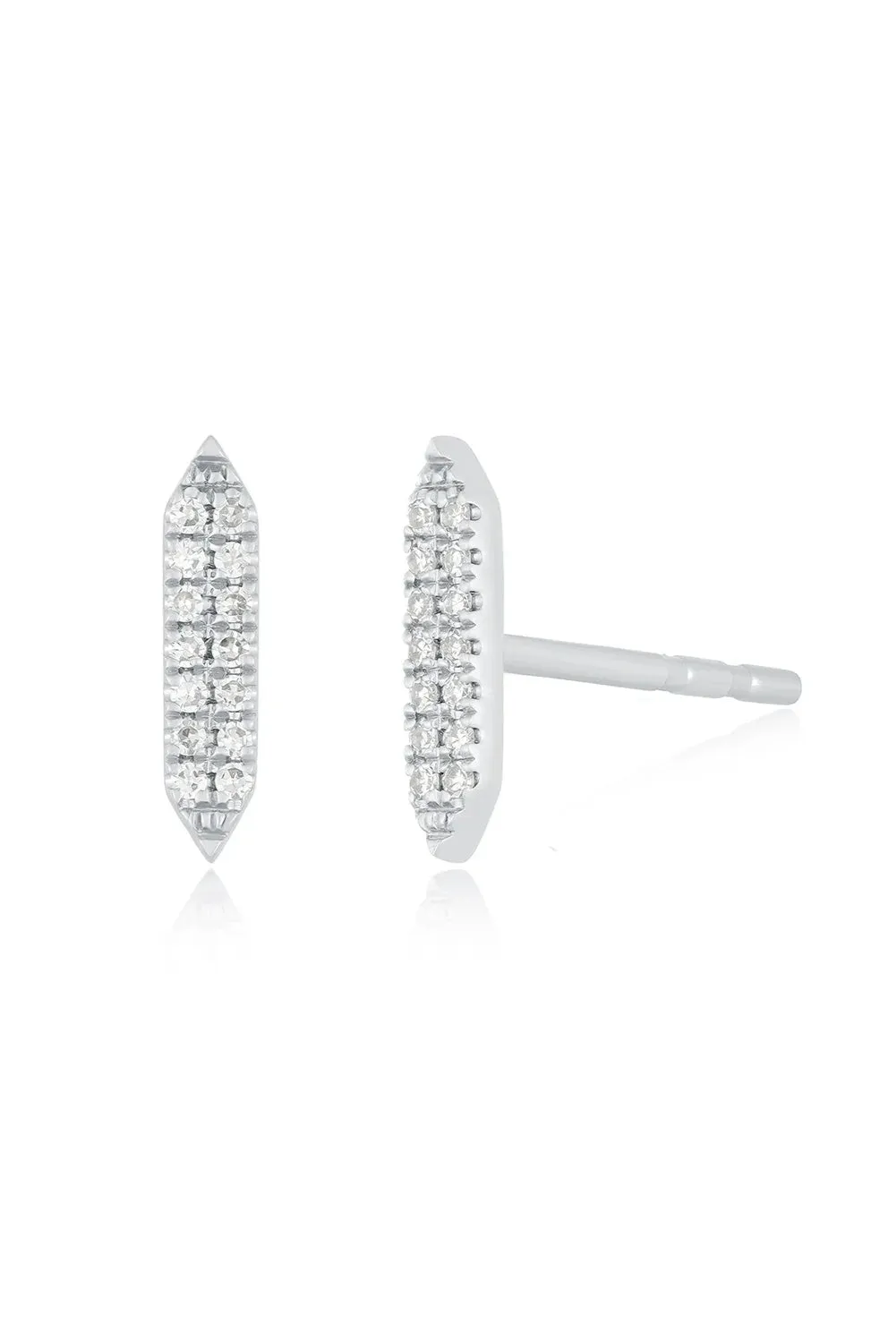 EF Collection Pavé Diamond "On Point" Stud Earring