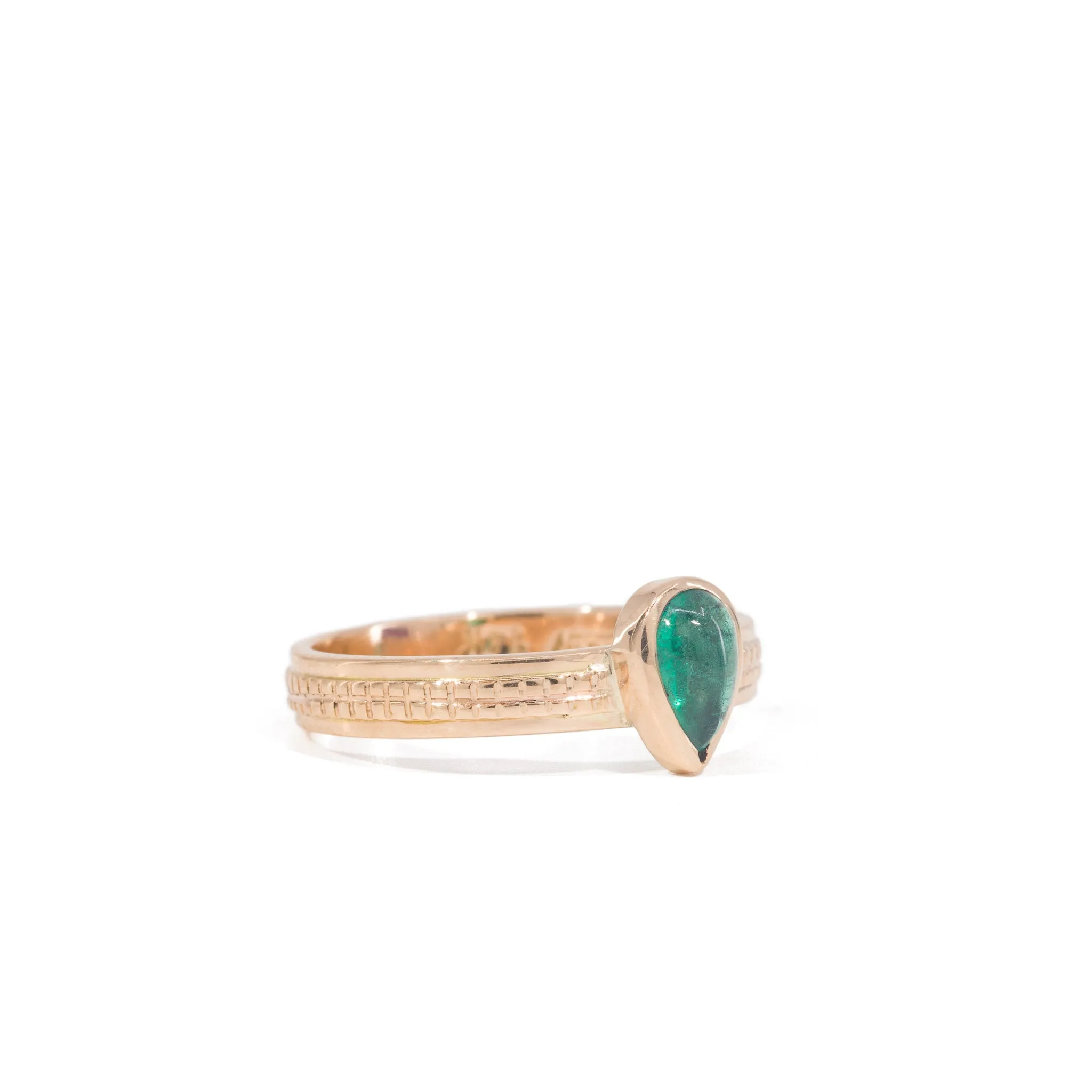 Emerald .66 Carat 14k Handcrafted Gemstone Ring