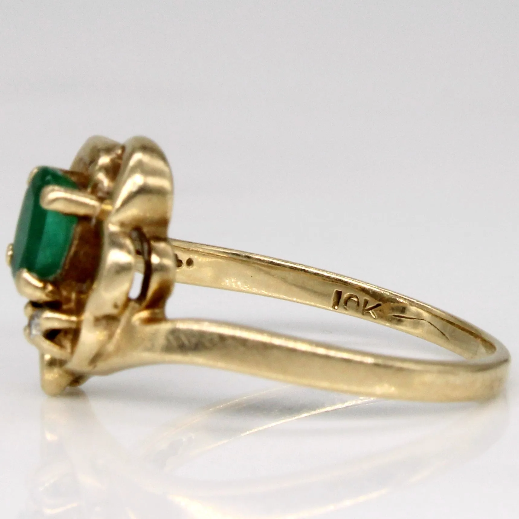 Emerald & Diamond Ring | 0.17ct, 0.01ct | SZ 4 |