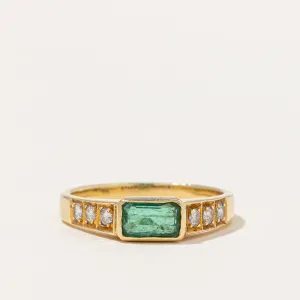 Emerald & Diamond Ring | 0.30ct, 0.13ctw | SZ 5.75 |