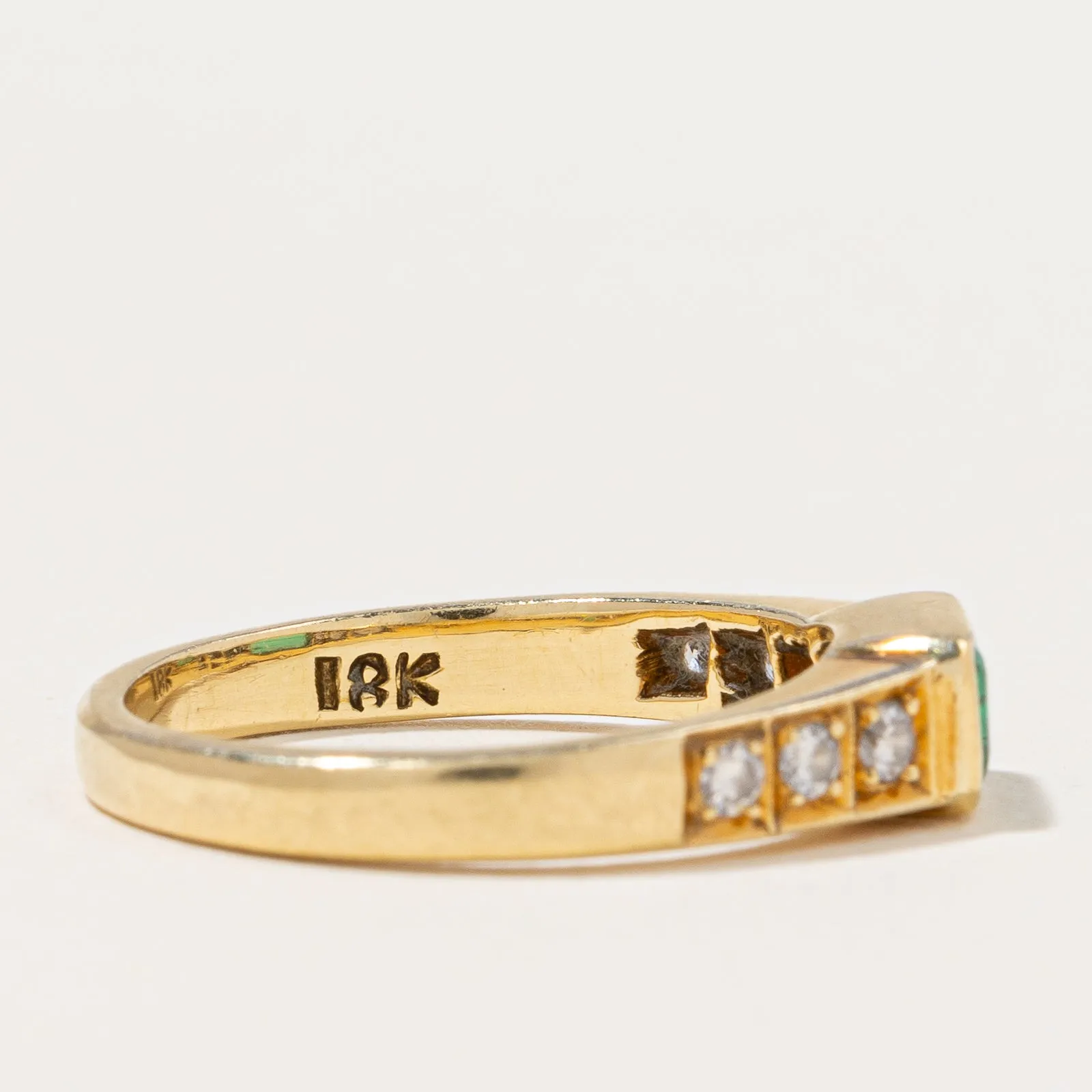 Emerald & Diamond Ring | 0.30ct, 0.13ctw | SZ 5.75 |