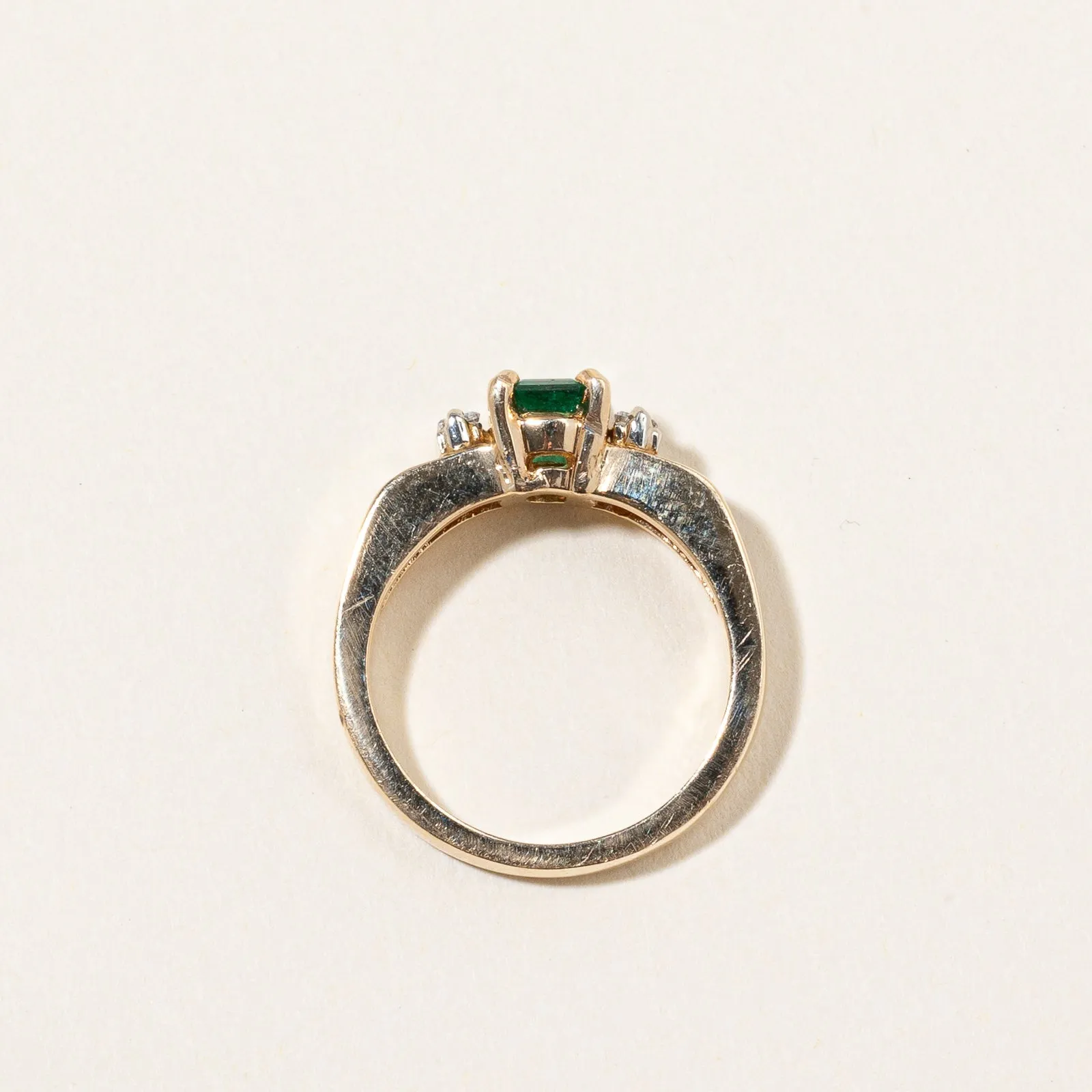 Emerald & Diamond Ring | 0.50ct, 0.14ctw | SZ 4 |