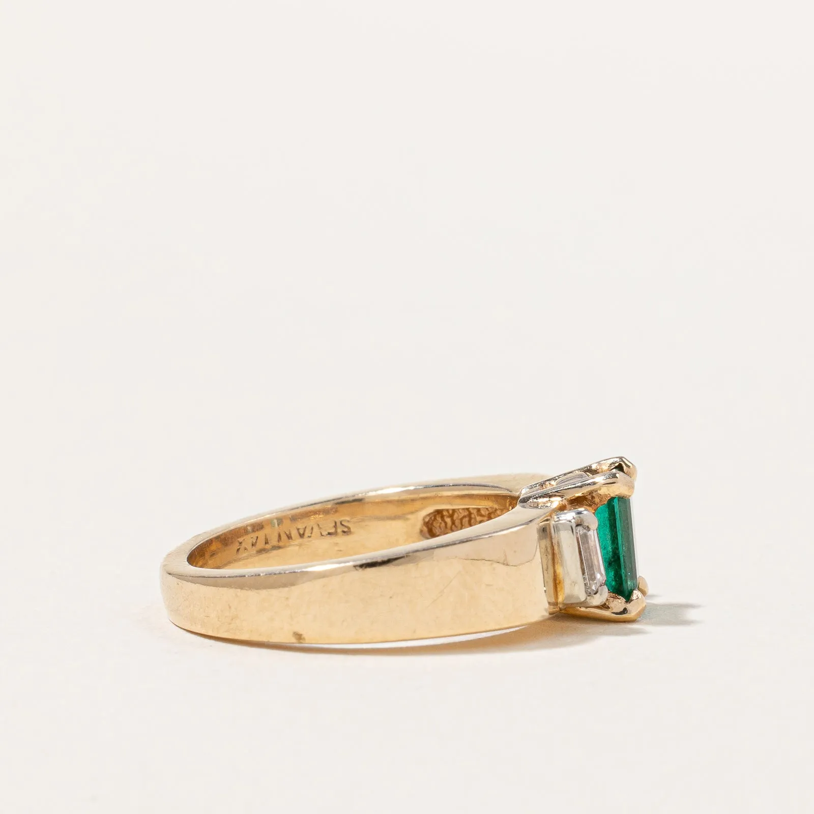 Emerald & Diamond Ring | 0.50ct, 0.14ctw | SZ 4 |
