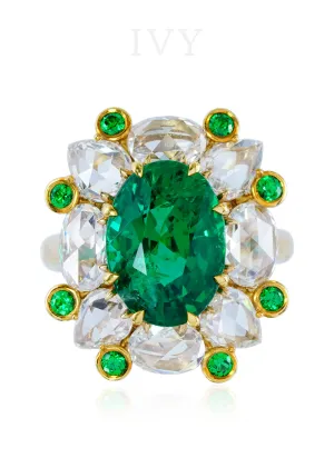 Emerald and Diamond Ring
