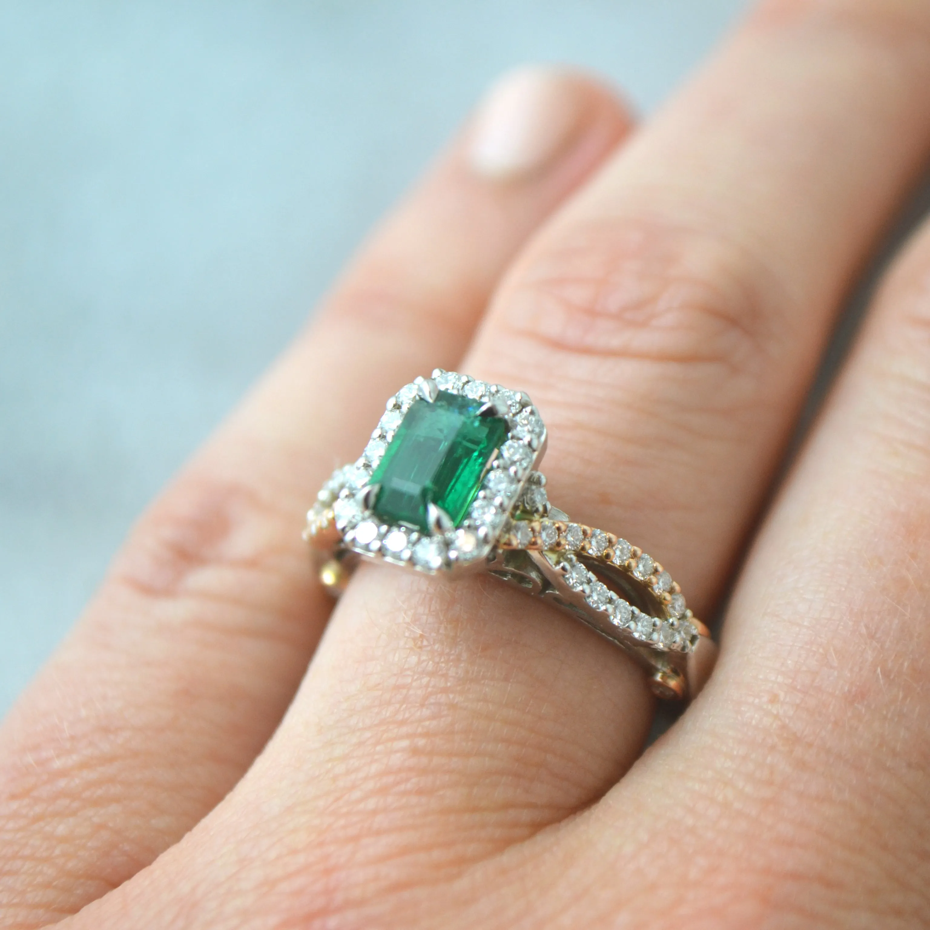 Emerald and Diamond Ring
