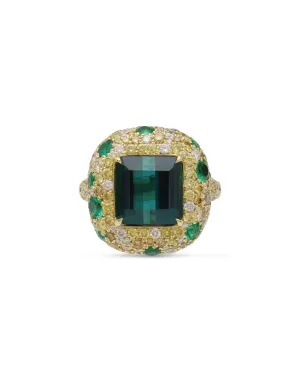 Emerald and Diamond Ring