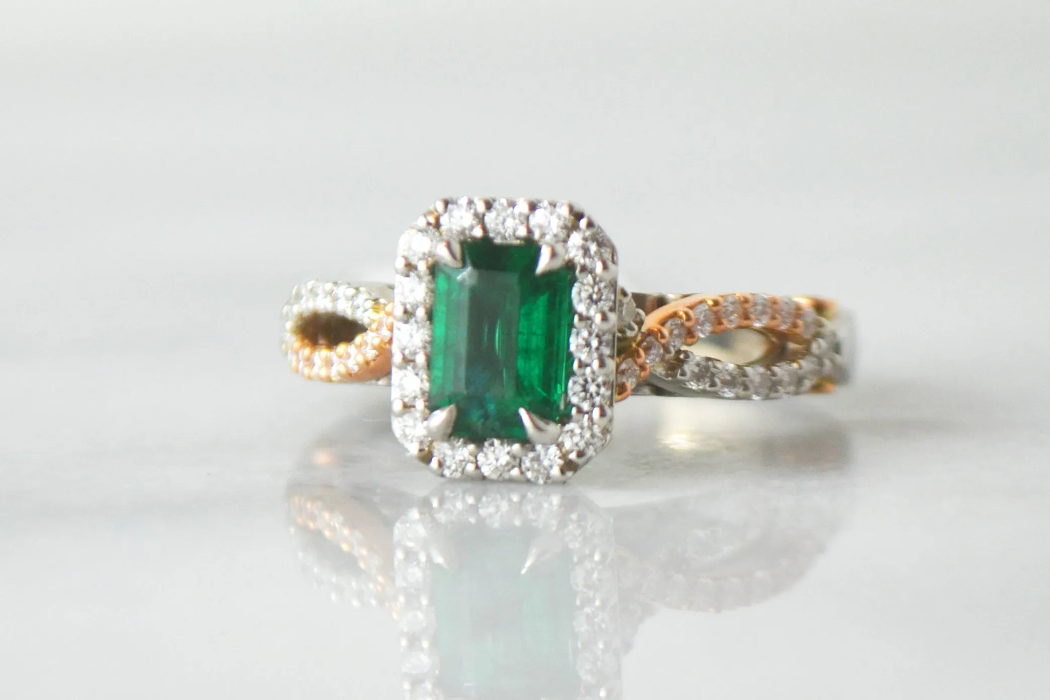 Emerald and Diamond Ring