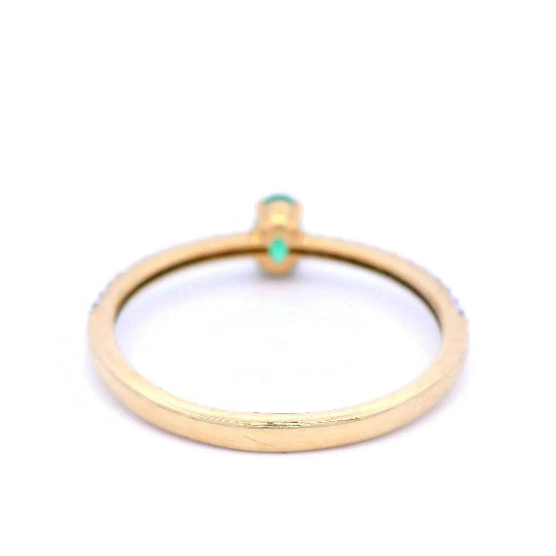 Emerald and Diamond Set Dress Ring in Yellow Gold
