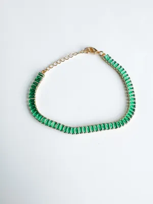 Emerald baguette tennis bracelet