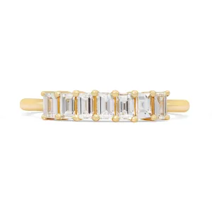 Emerald-Cut Diamond Demi Band