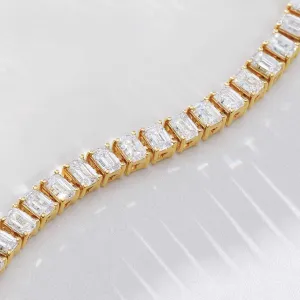 Emerald Cut Diamond Tennis Bracelet