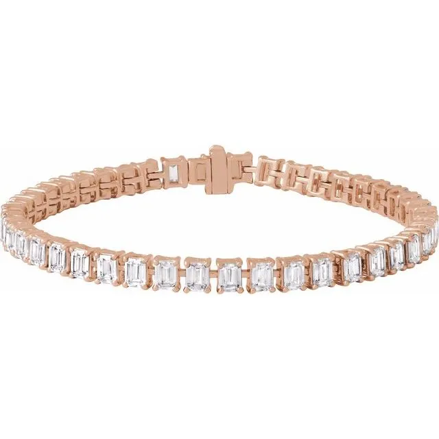 Emerald Cut Diamond Tennis Bracelet