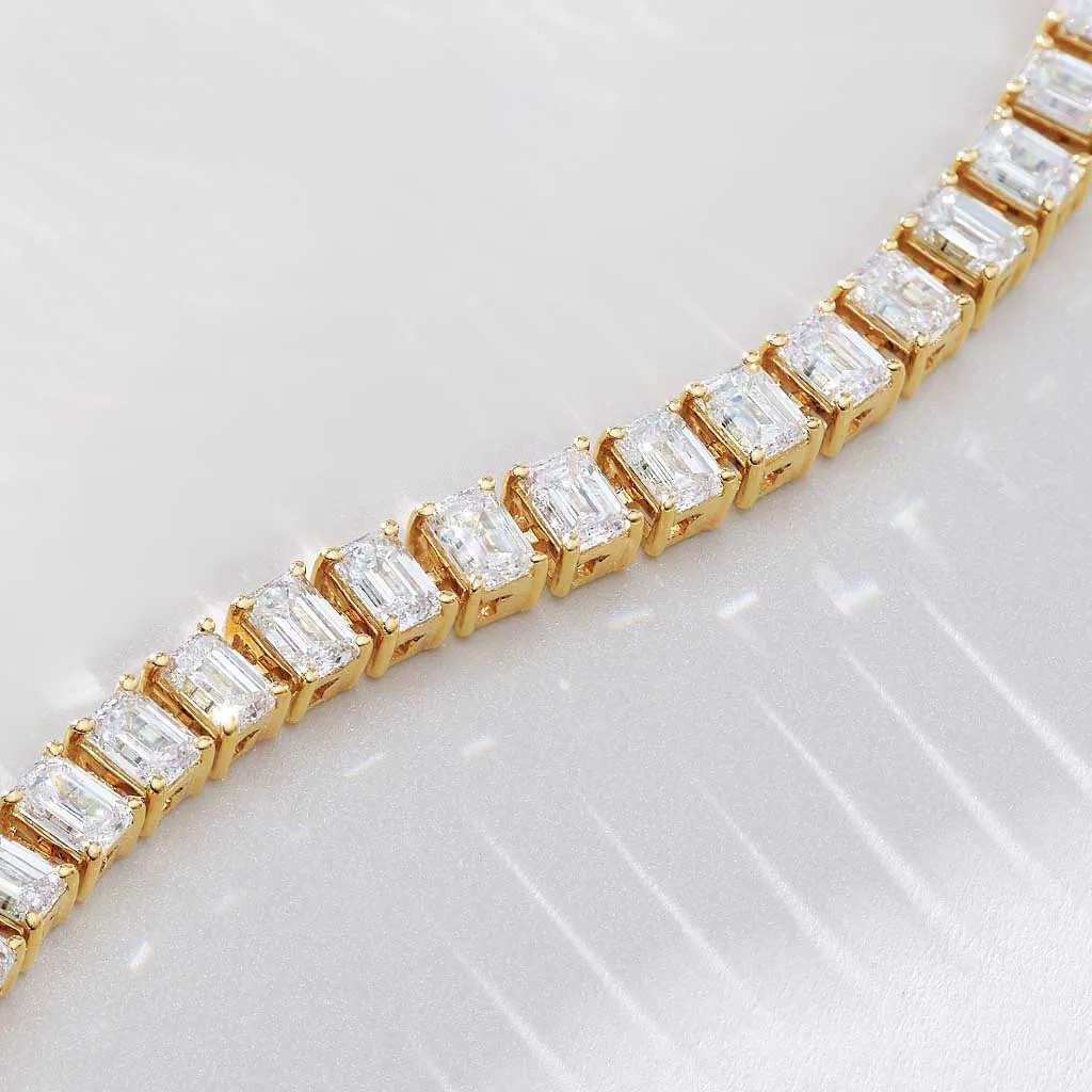 Emerald Cut Diamond Tennis Bracelet