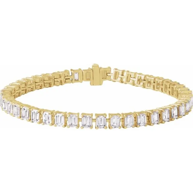 Emerald Cut Diamond Tennis Bracelet