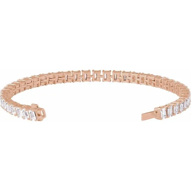 Emerald Cut Diamond Tennis Bracelet