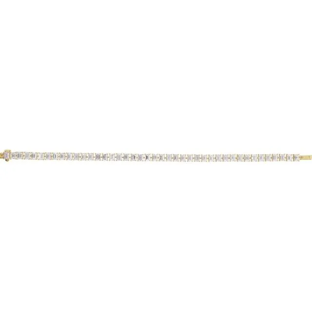 Emerald Cut Diamond Tennis Bracelet