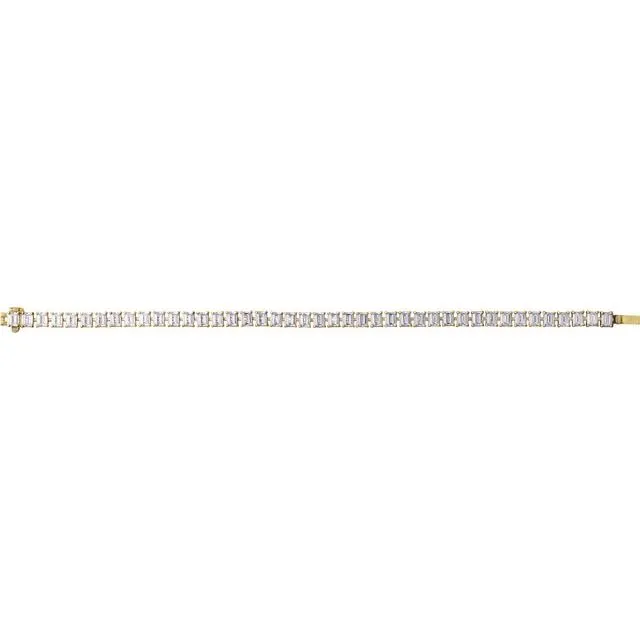 Emerald Cut Diamond Tennis Bracelet