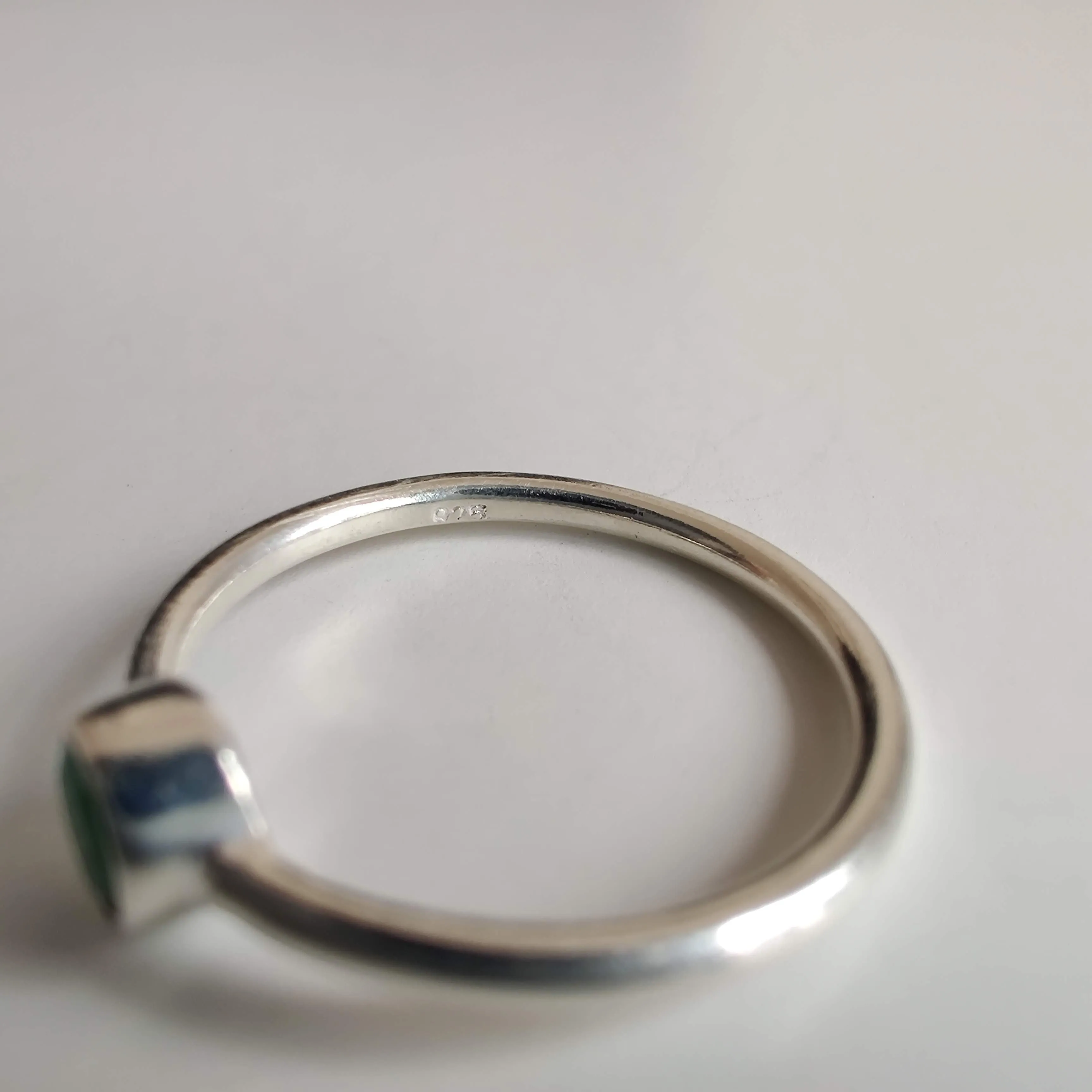 Emerald Delicate 925 Sterling Silver Ring
