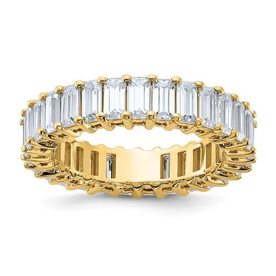 Emerald | Moissanite Eternity Band Size 6