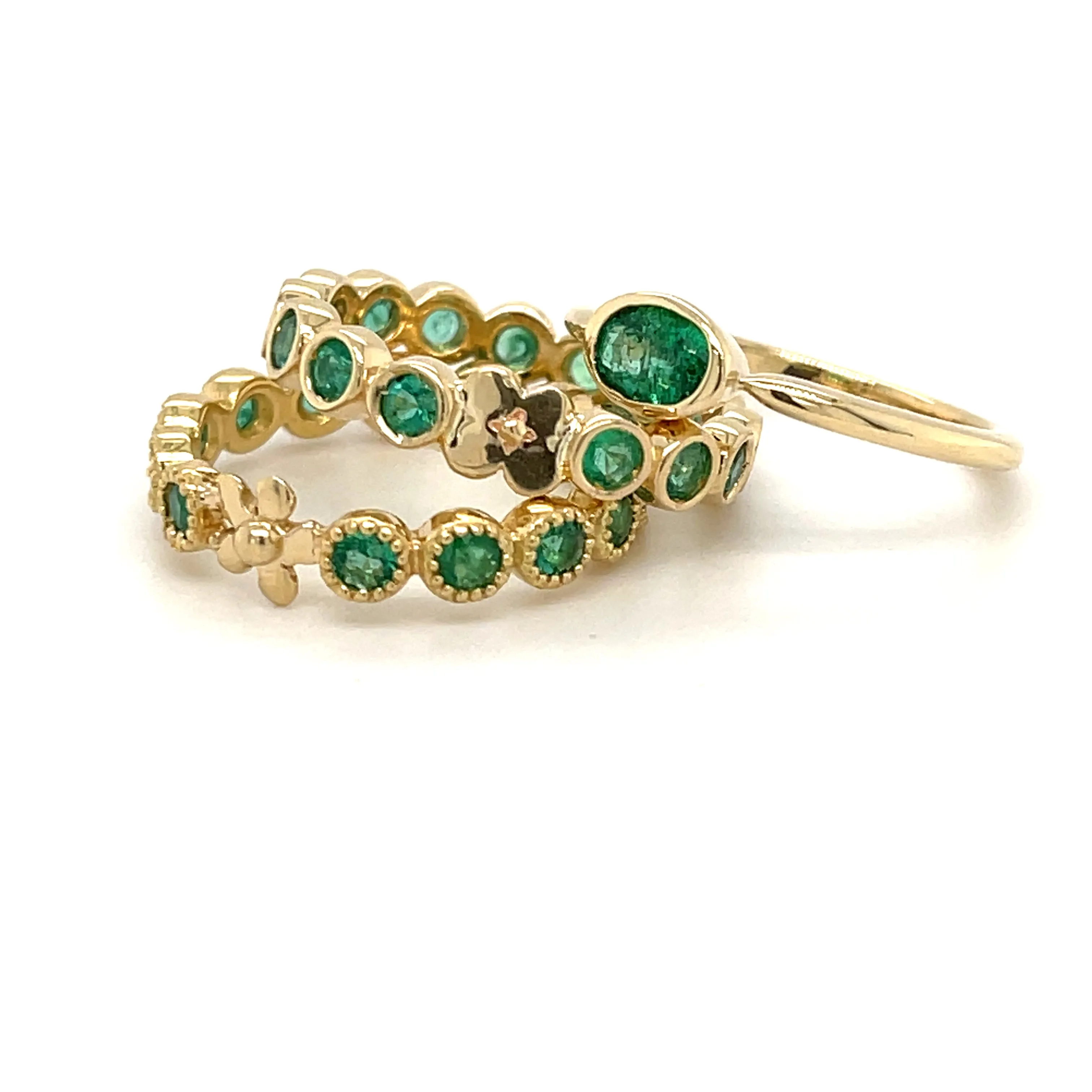 Emerald Oval Stacking Ring