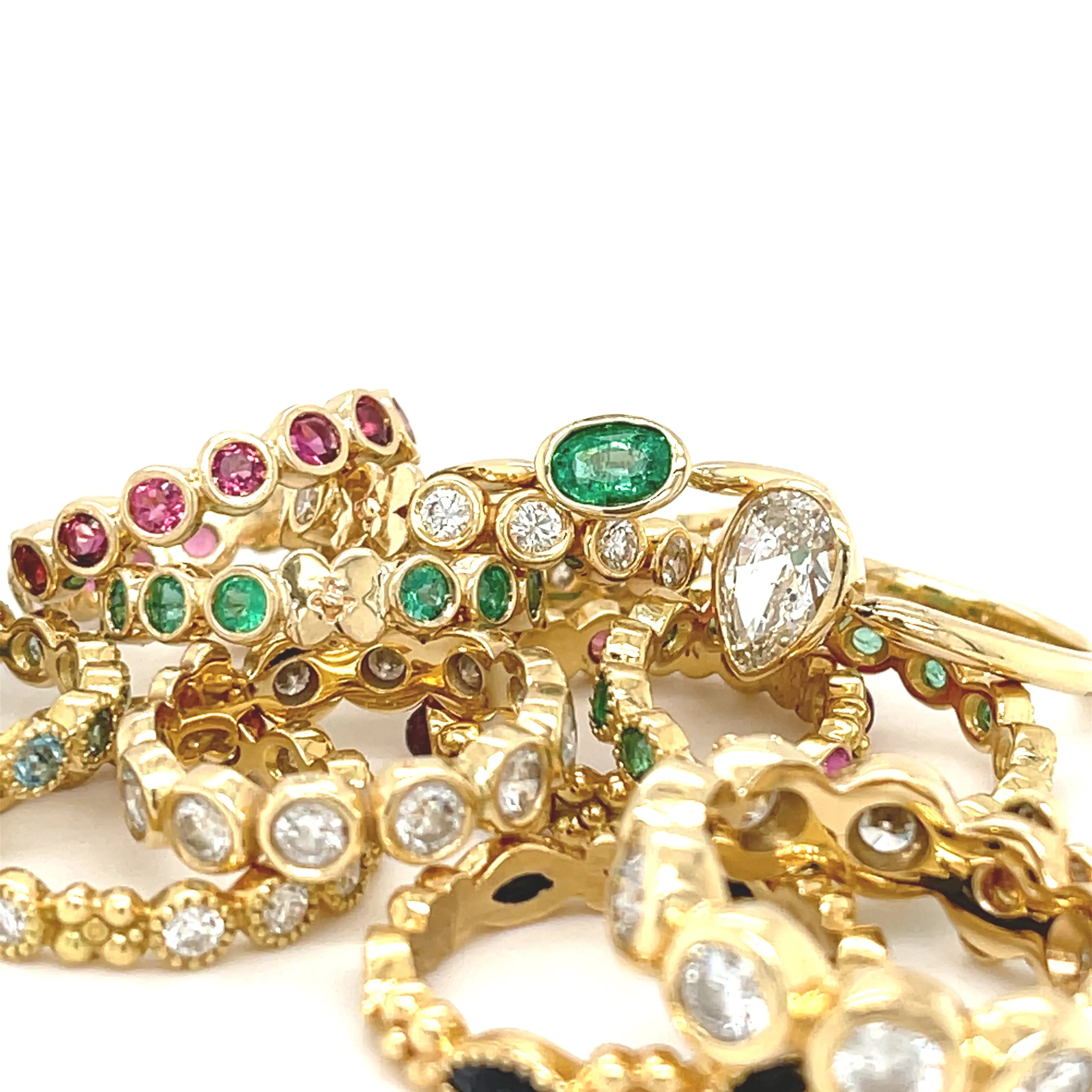 Emerald Oval Stacking Ring