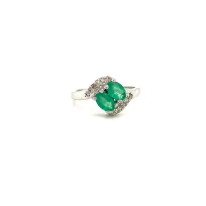 Emerald Ring in .925 Sterling Silver - KSR 17614