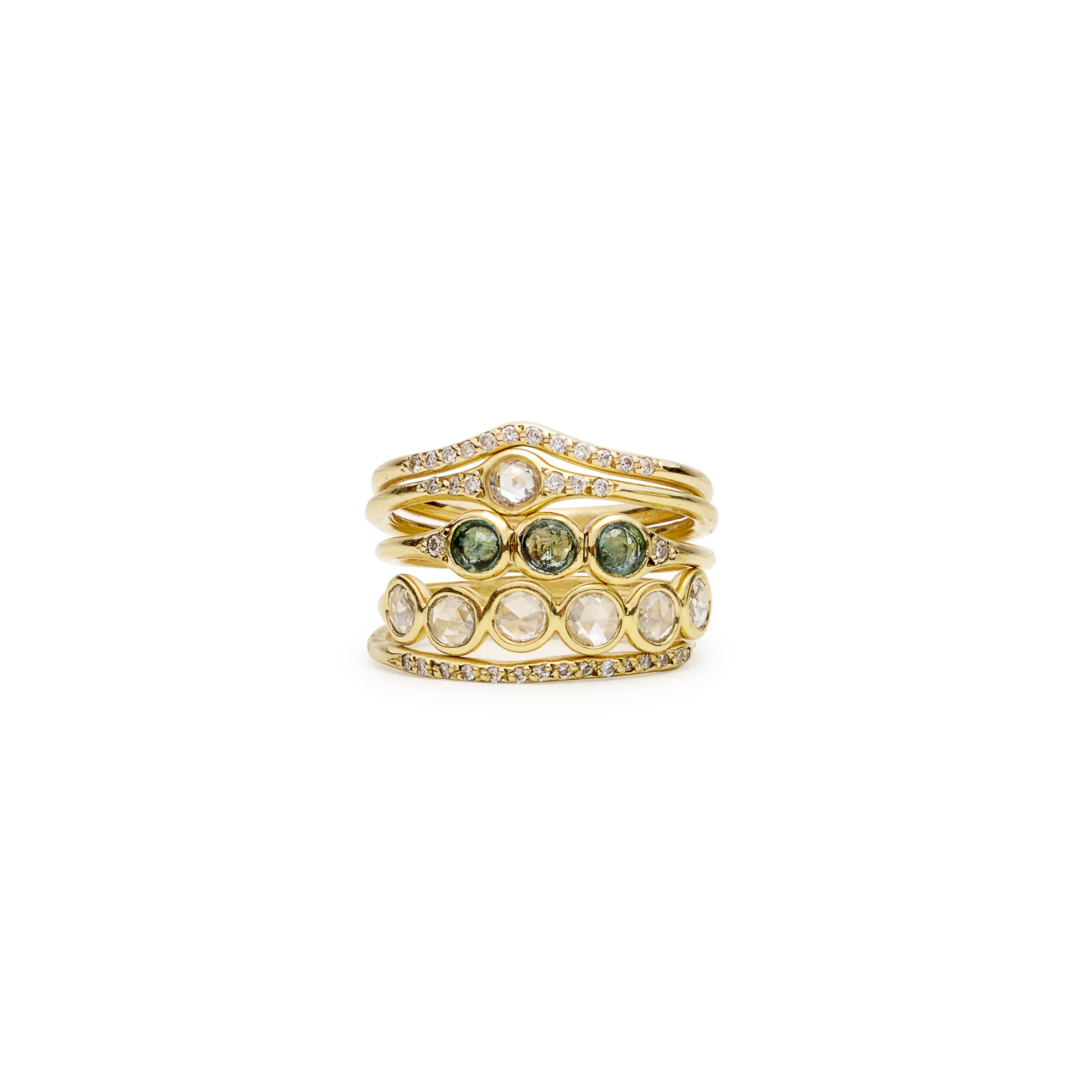 emerald six bezel band