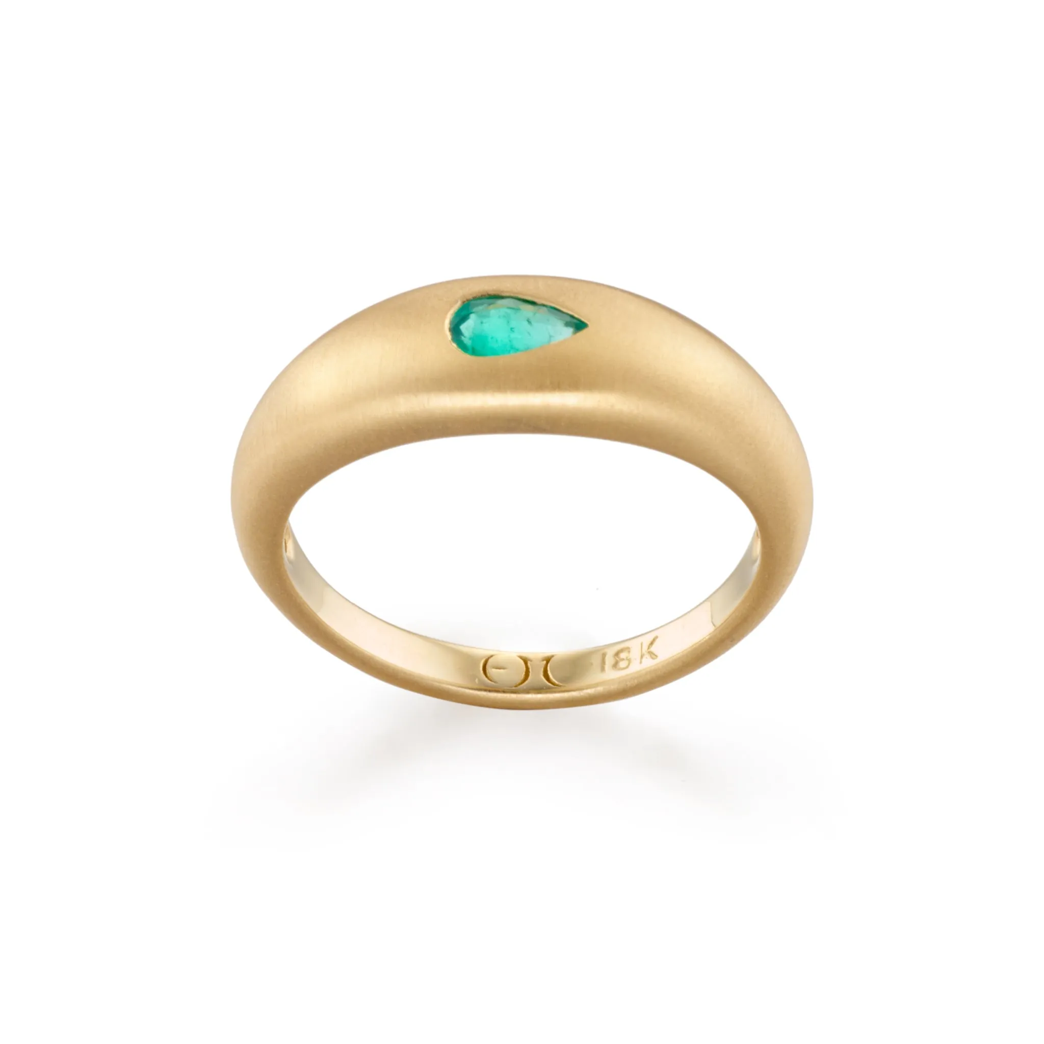 Emerald Tear Drop RIng