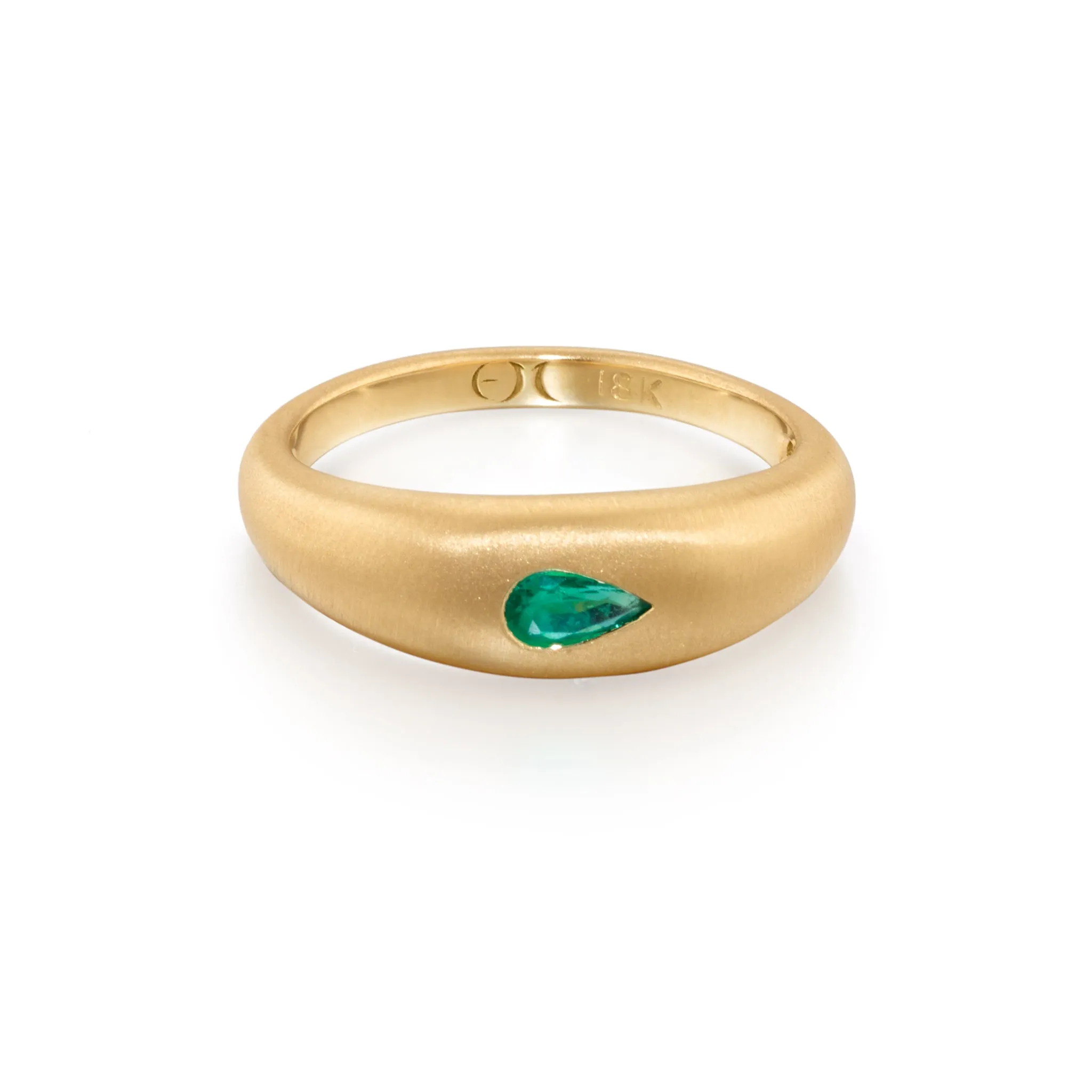 Emerald Tear Drop RIng