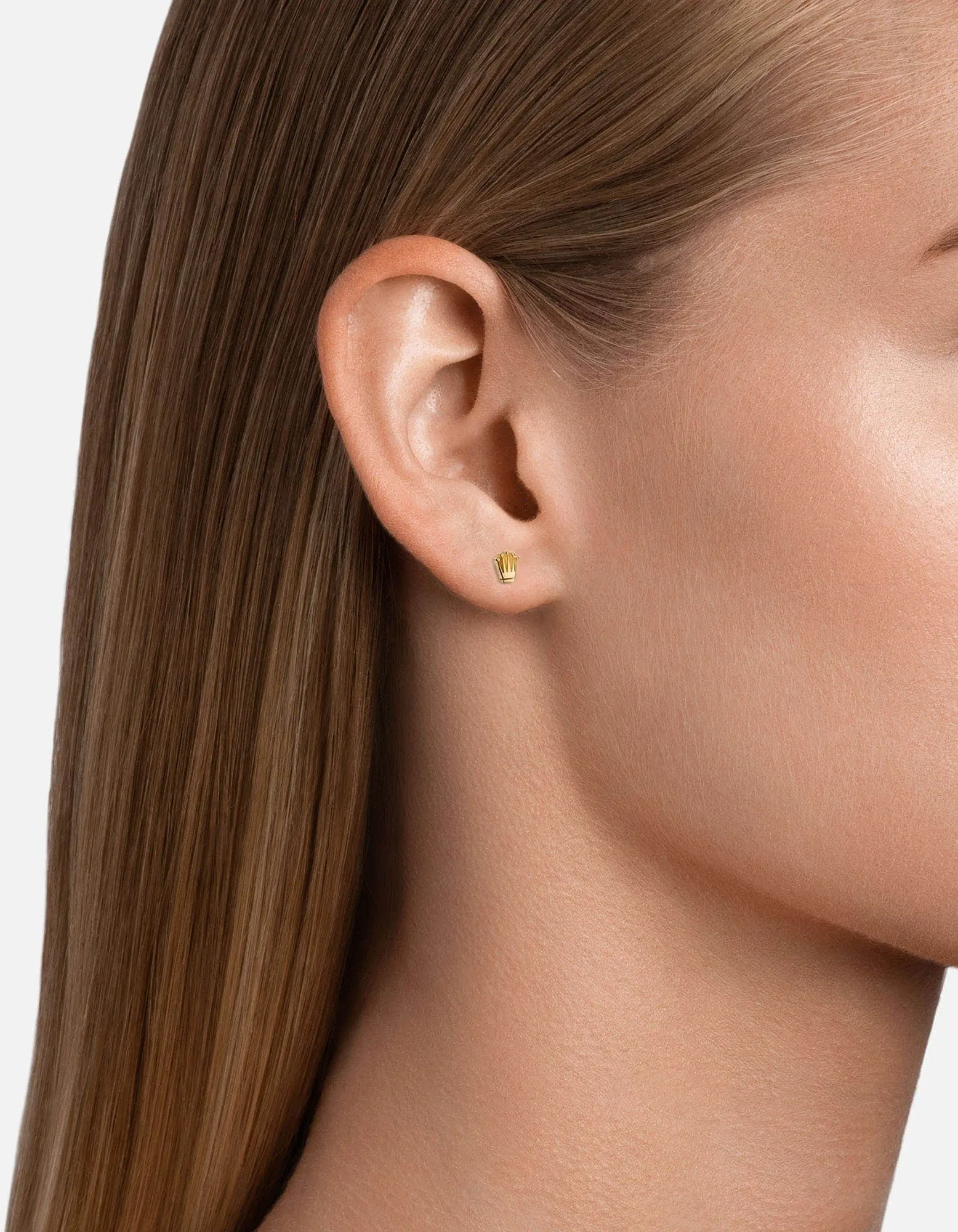 Empire Stud Earring, Gold Vermeil