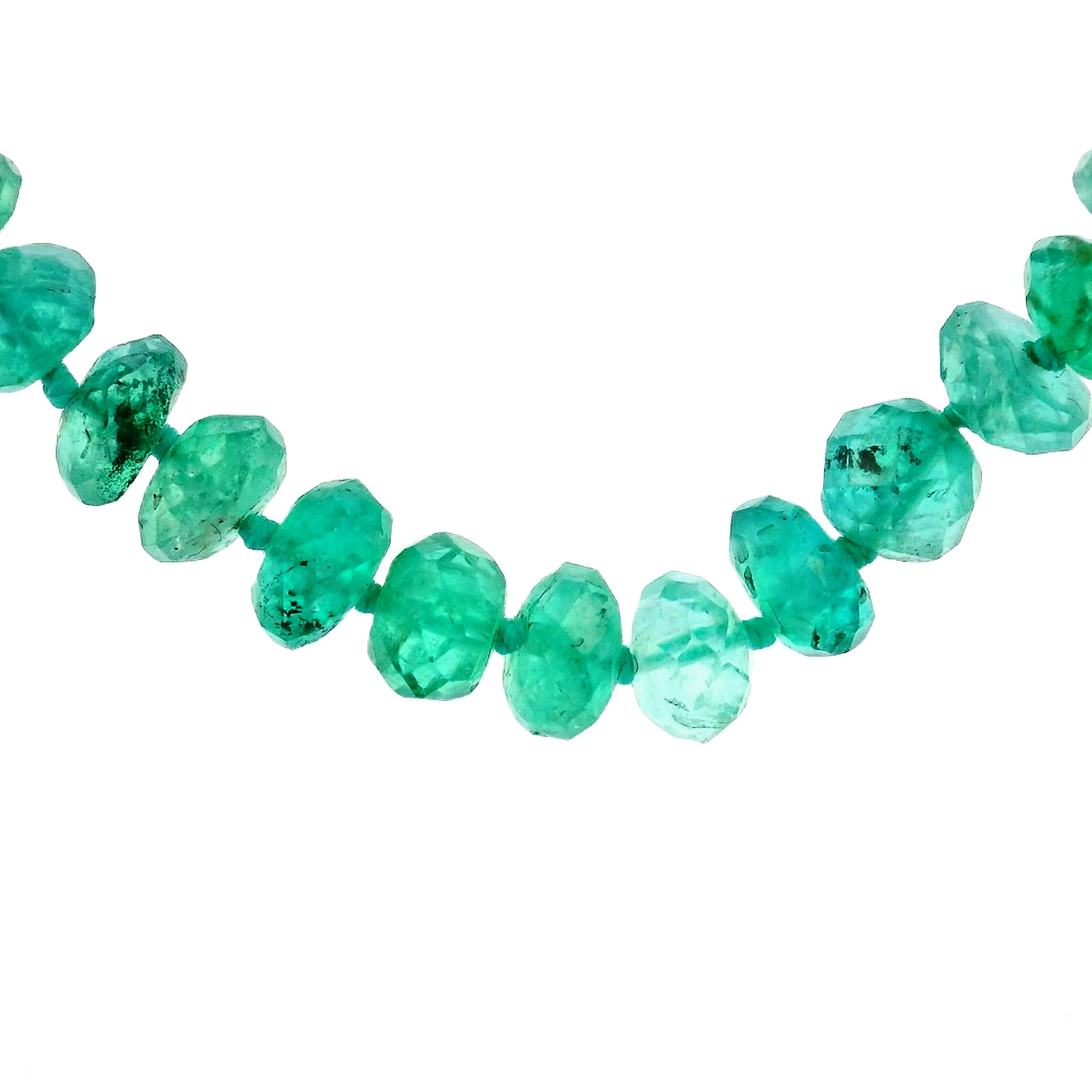 Estate Emerald Bead Necklace