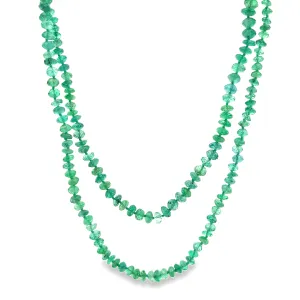 Estate Emerald Bead Necklace