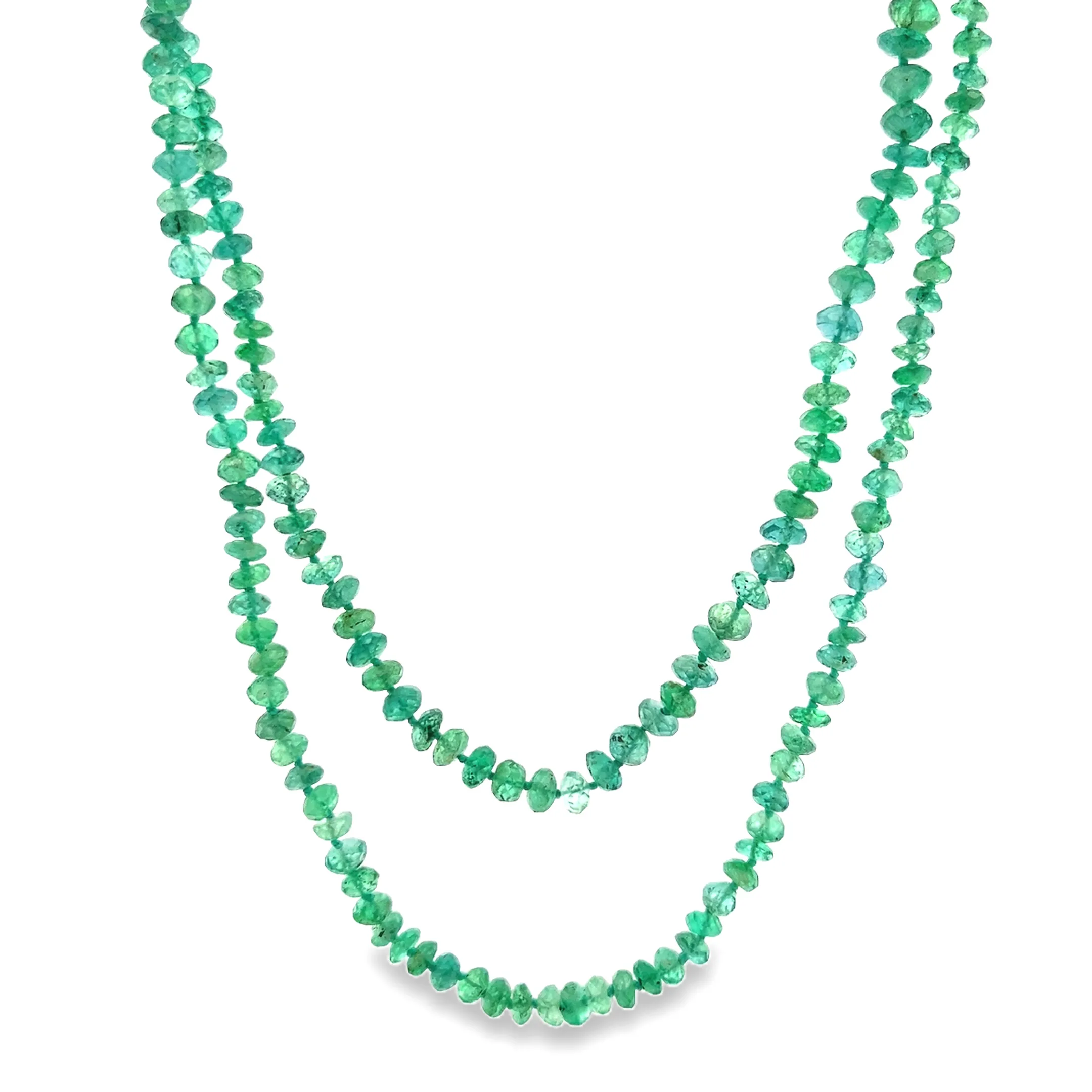 Estate Emerald Bead Necklace