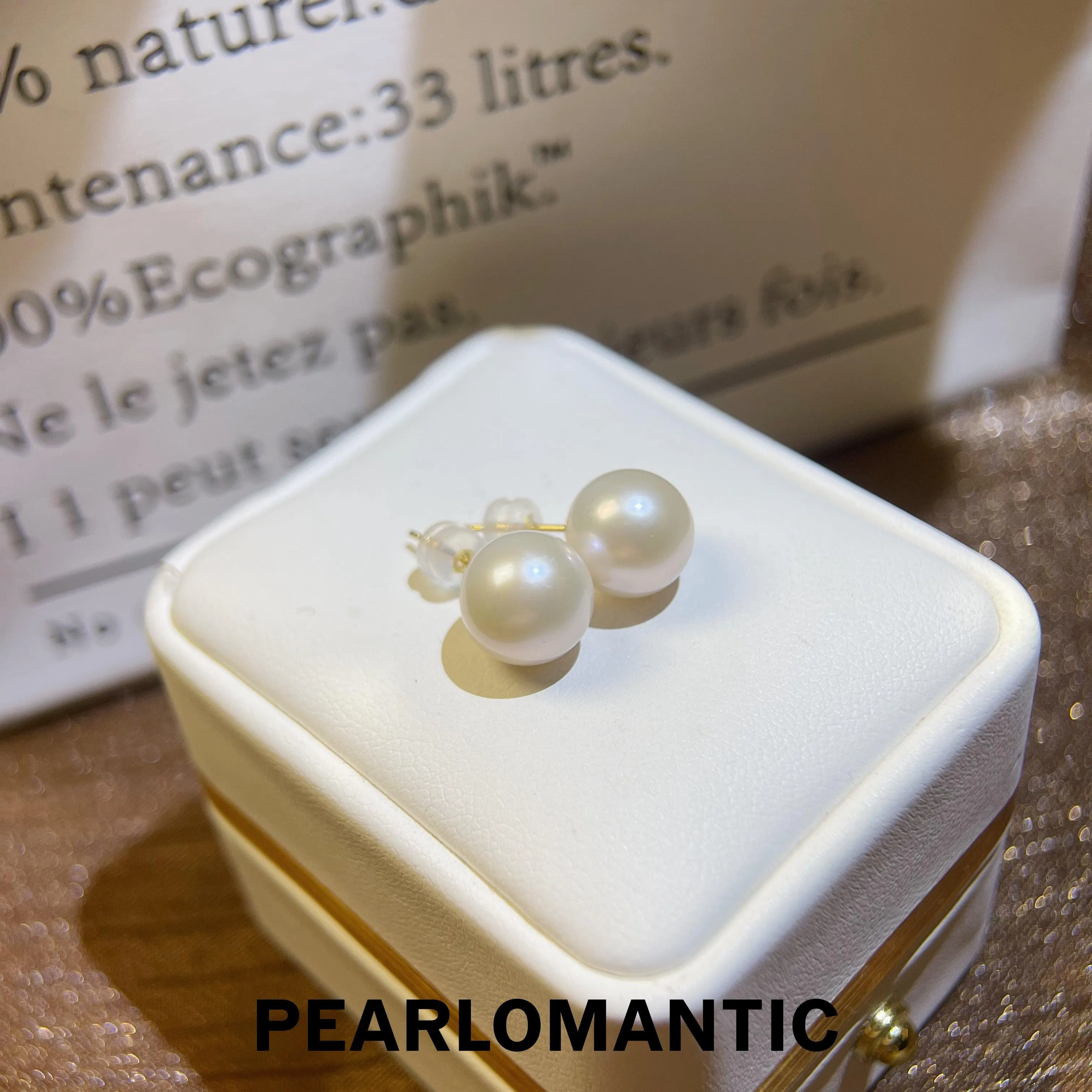 [Everyday Essentials] 8-9mm 5A Freshwater Pearl w/ 18k Earring Stud