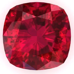 FAB Lab-Grown Cushion Ruby Stone Size