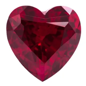 FAB Lab-Grown Heart Ruby Stone Size