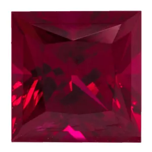 FAB Lab-Grown Princess Ruby Stone Size