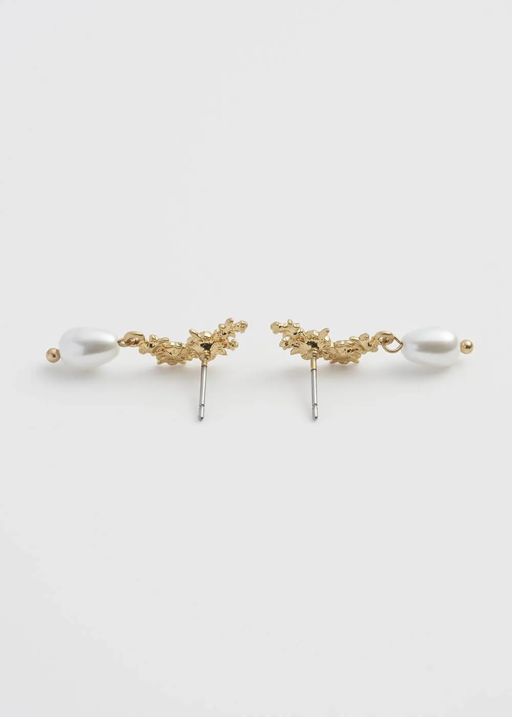 Fable England Hibiscus & Pearl Earrings