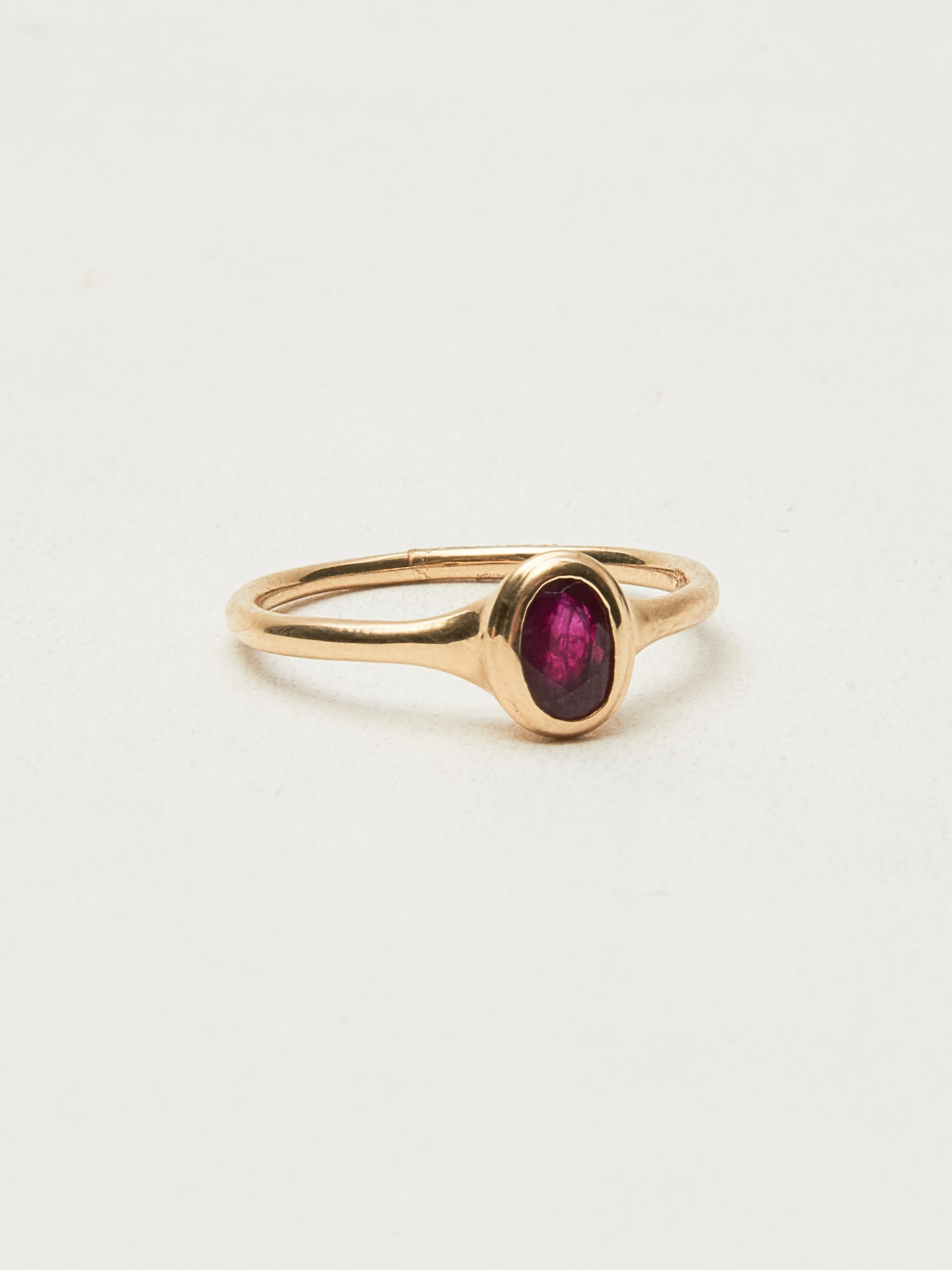 Faceted Ruby Ondine Ring