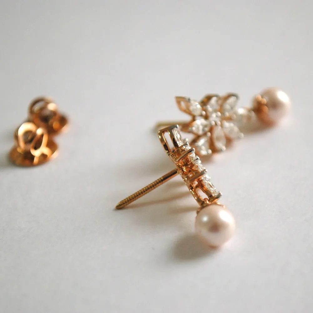 Fancy Cuts Diamond Cluster Earrings