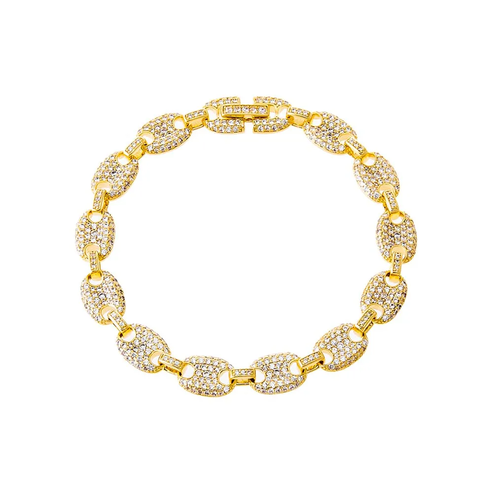 Fancy Pave Mariner Link Bracelet